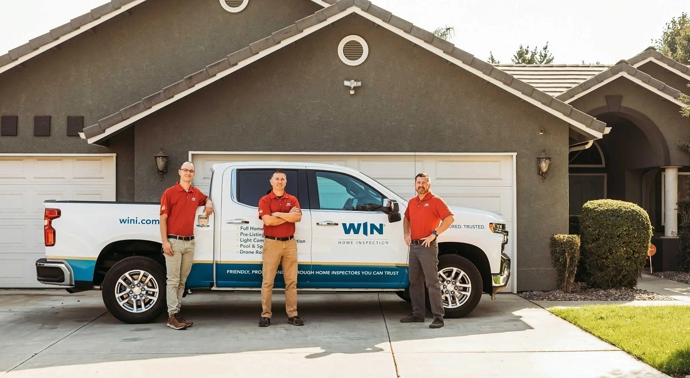WIN Home Inspectors with WIN Branded Truck